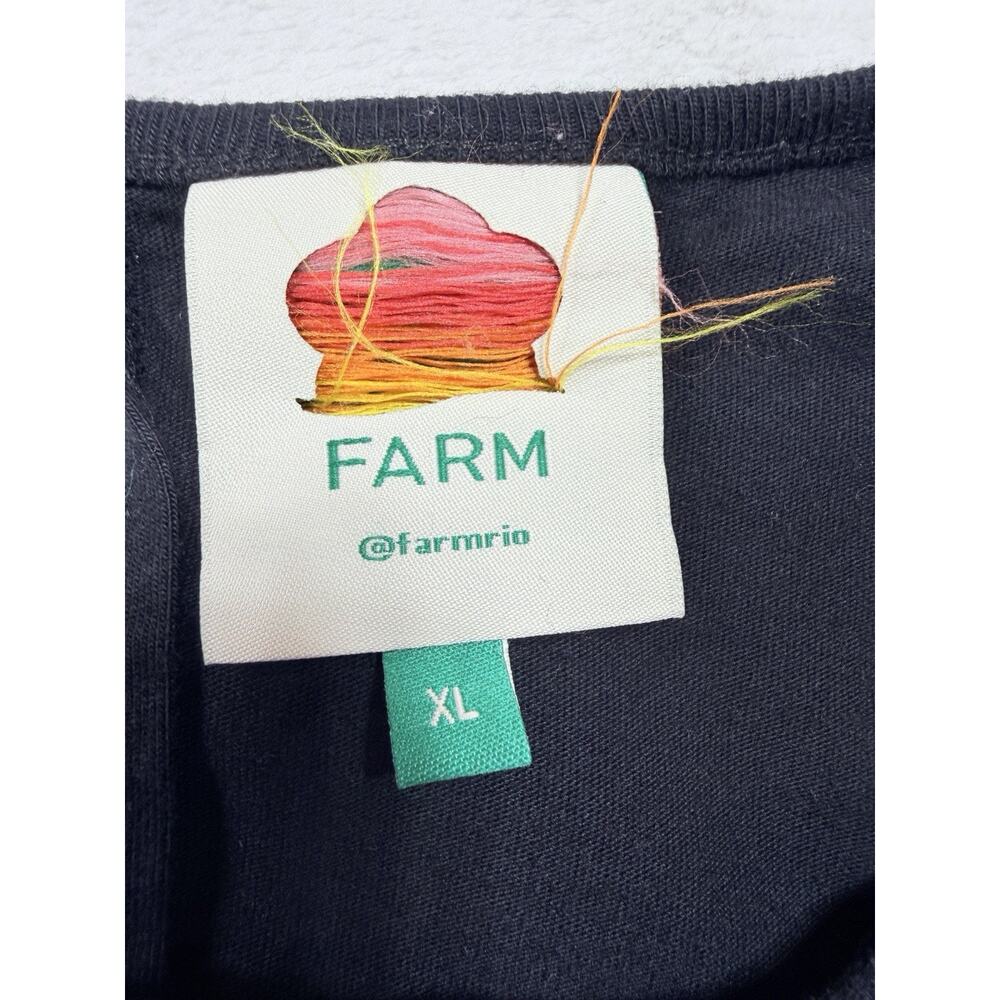 FARM Rio A Brasileira Toucan Drop Crotch Harem Jumpsuit Romper Black Womens XL - Picture 3 of 13